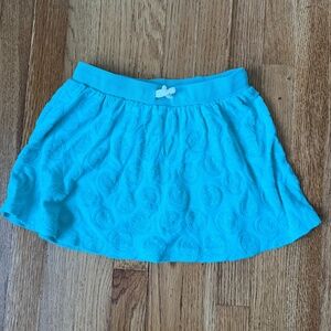 Old Navy Teal Terry Cloth Smiley Face Print Skort Size M (8)